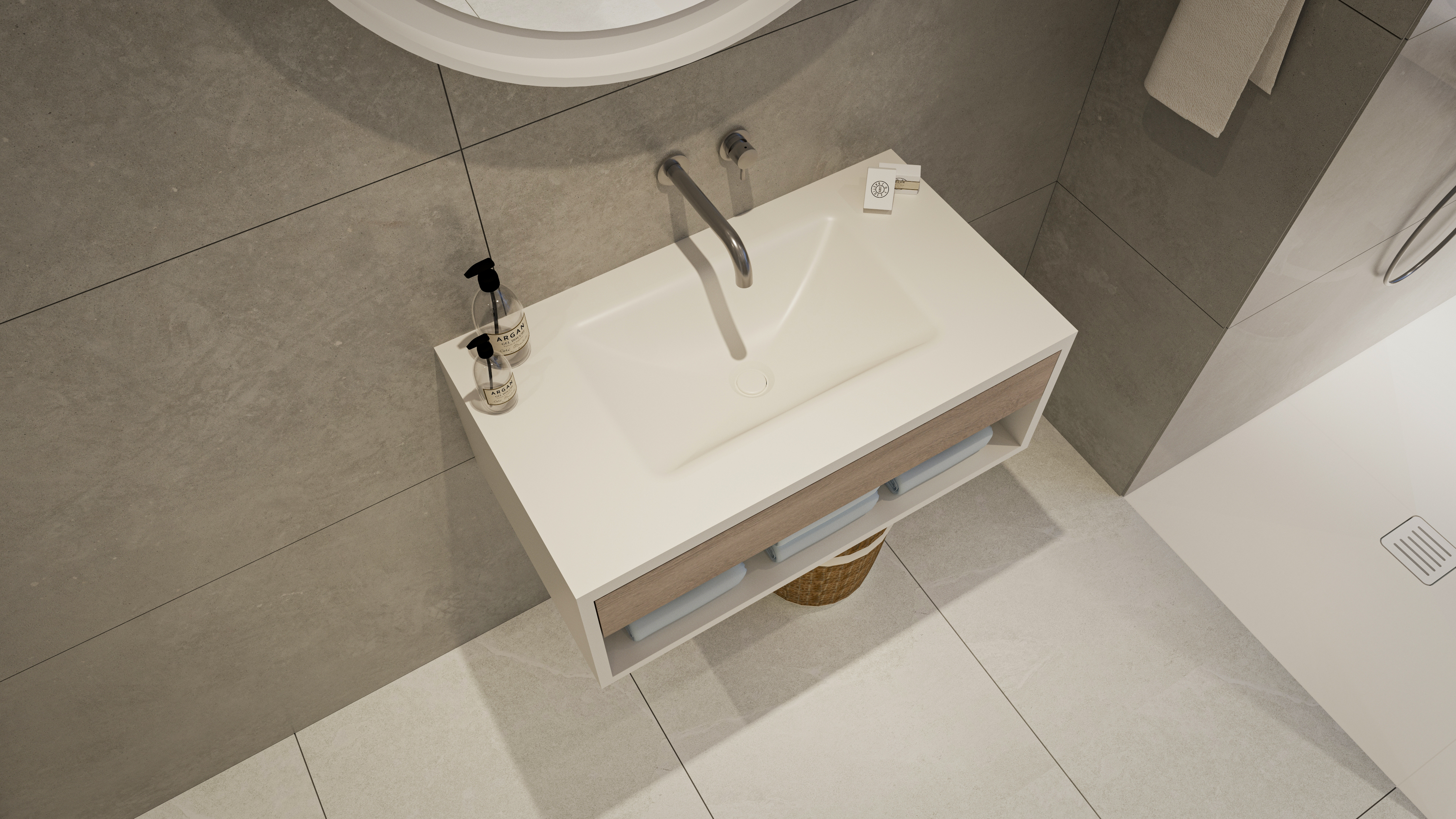 Encimeras de baño de Corian® Solid Surface a medida
